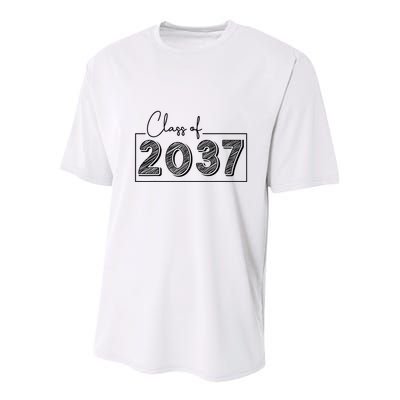 Class Of 2037 Grow With Me Youth Performance Sprint T-Shirt