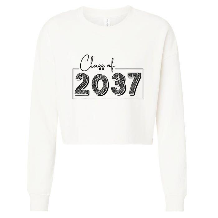 Class Of 2037 Grow With Me Cropped Pullover Crew