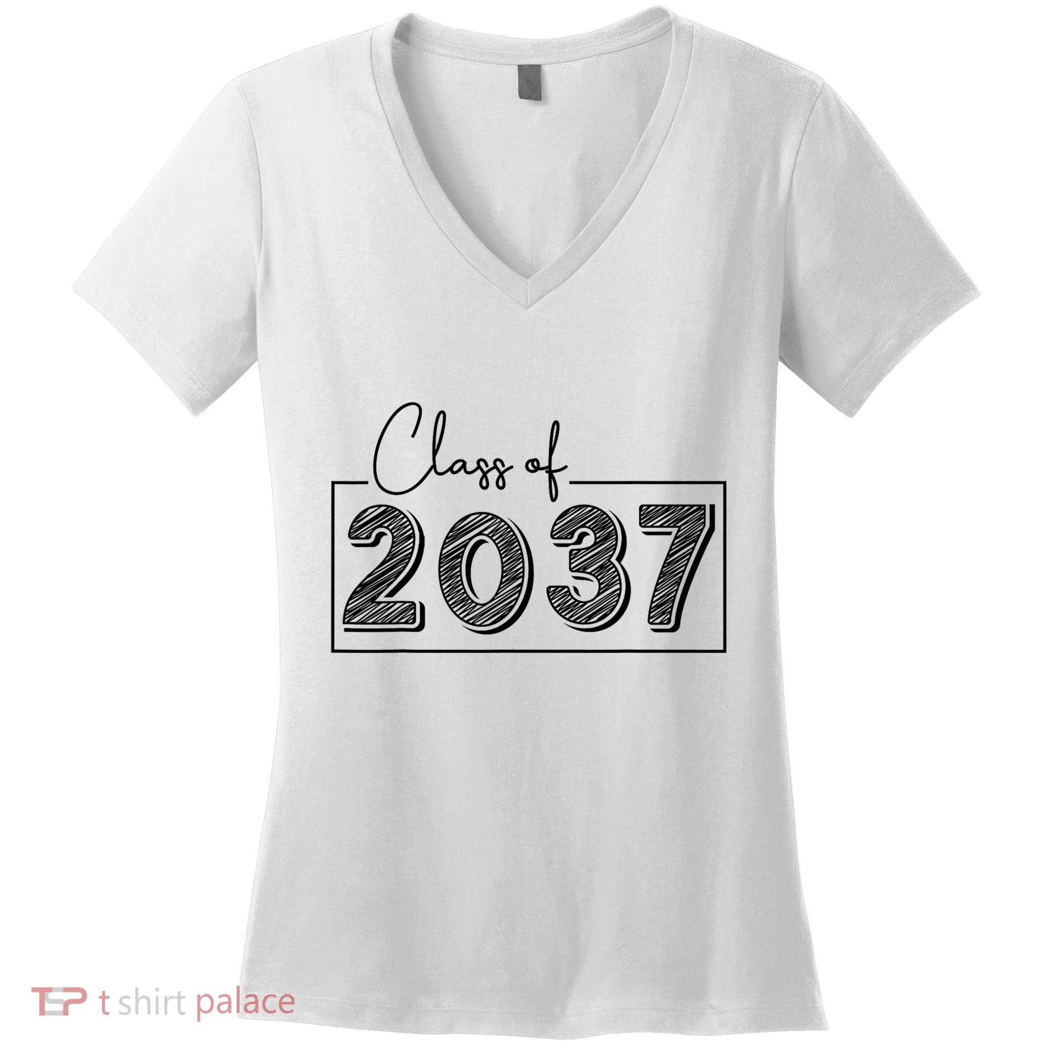Class Of 2037 Grow With Me Women's V-Neck T-Shirt