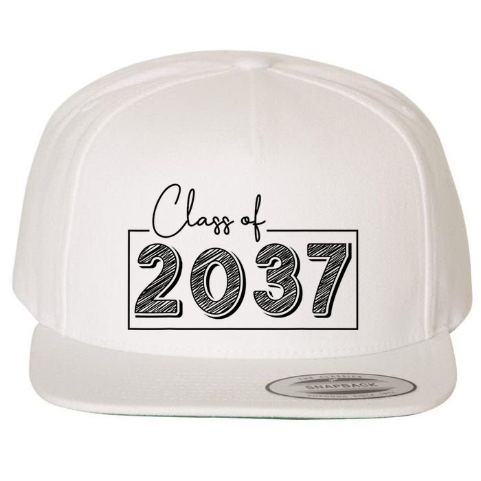Class Of 2037 Grow With Me Wool Snapback Cap