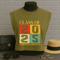 Class Of 2025 Garment-Dyed Women's Muscle Tee
