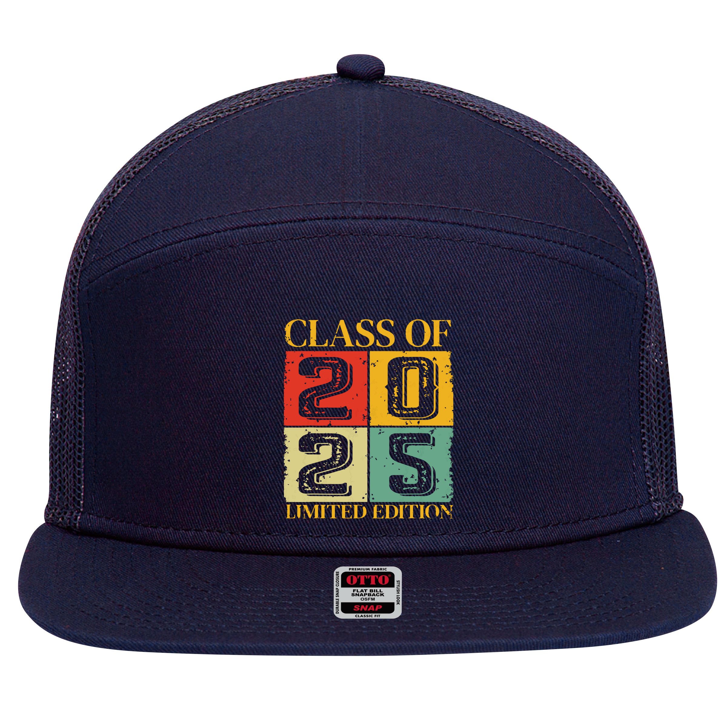 Class Of 2025 7 Panel Mesh Trucker Snapback Hat