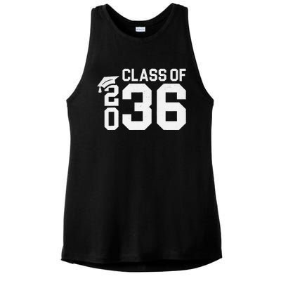 Class Of 2036 Grow With Me Kindergarten Back To School Ladies PosiCharge Tri-Blend Wicking Tank