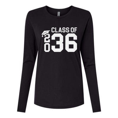 Class Of 2036 Grow With Me Kindergarten Back To School Womens Cotton Relaxed Long Sleeve T-Shirt