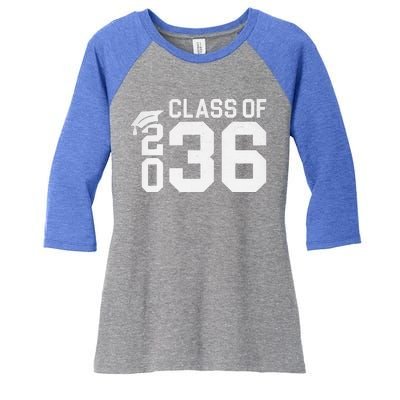 Class Of 2036 Grow With Me Kindergarten Back To School Women's Tri-Blend 3/4-Sleeve Raglan Shirt