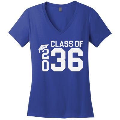 Class Of 2036 Grow With Me Kindergarten Back To School Women's V-Neck T-Shirt