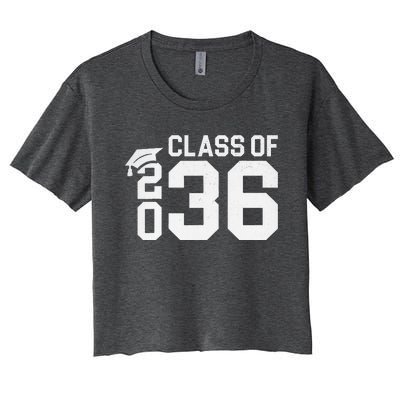 Class Of 2036 Grow With Me Kindergarten Back To School Women's Crop Top Tee