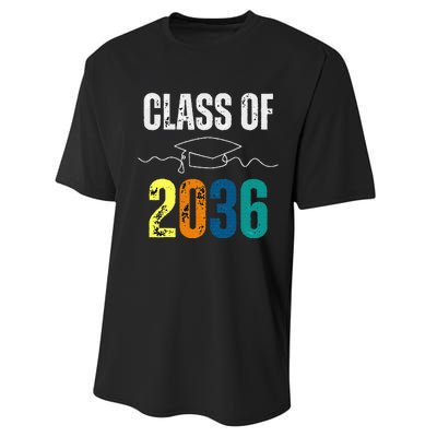 Class Of 2036 Grow With Me First Day Kindergarten Graduation Performance Sprint T-Shirt