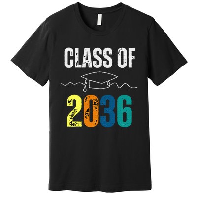 Class Of 2036 Grow With Me First Day Kindergarten Graduation Premium T-Shirt