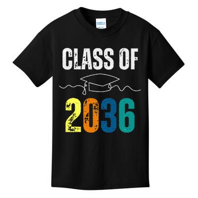 Class Of 2036 Grow With Me First Day Kindergarten Graduation Kids T-Shirt