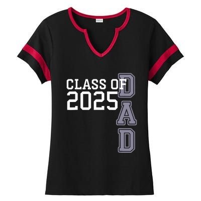 Class Of 2025 Dad Ladies Halftime Notch Neck Tee