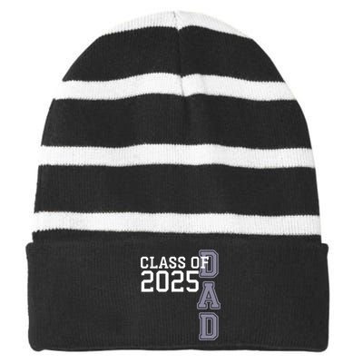 Class Of 2025 Dad Striped Beanie with Solid Band