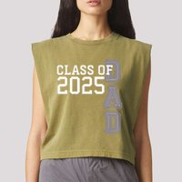 Class Of 2025 Dad Garment-Dyed Women's Muscle Tee