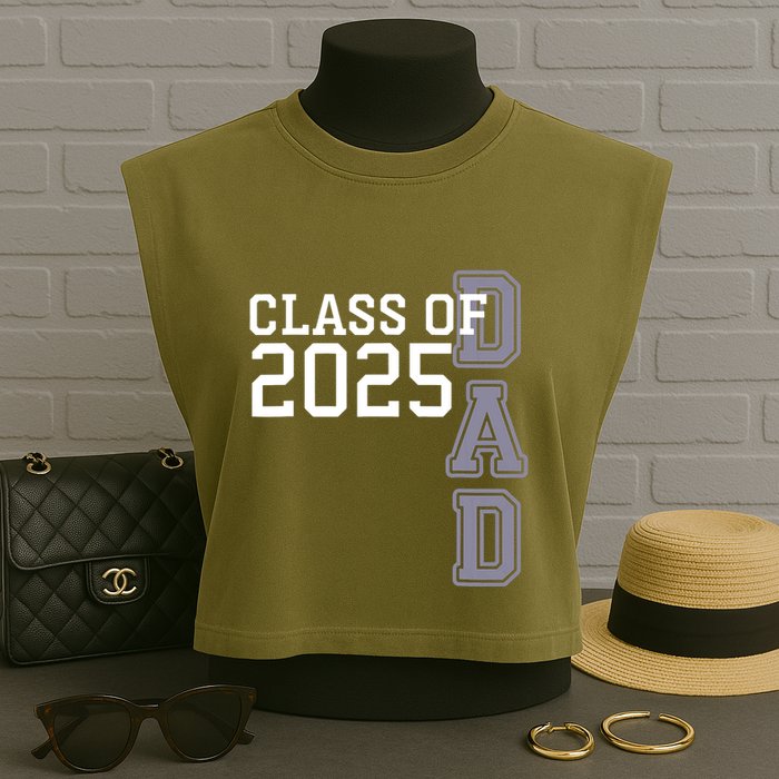Class Of 2025 Dad Garment-Dyed Women's Muscle Tee