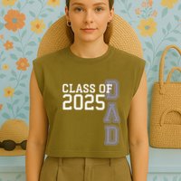 Class Of 2025 Dad Garment-Dyed Women's Muscle Tee