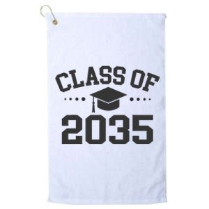 Class Of 2035 Grow With Me Space For Handprints On The Back Platinum Collection Golf Towel