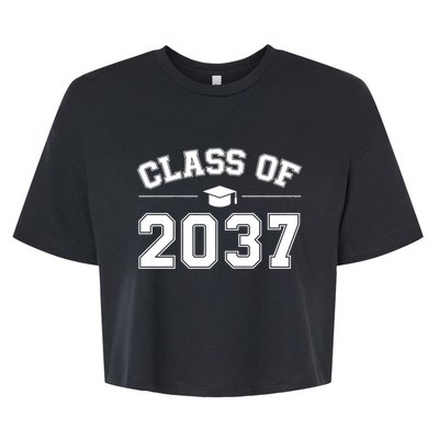 Class Of 2037 Grow With Me Bella+Canvas Jersey Crop Tee