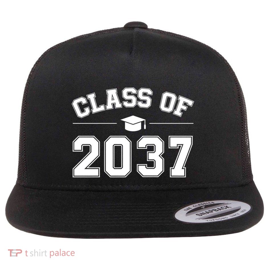 Class Of 2037 Grow With Me Flat Bill Trucker Hat
