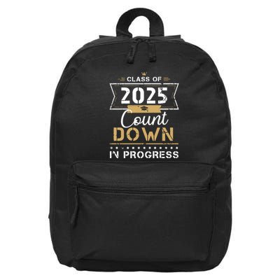 Class Of 2025 Count Down Vintage First Day Senior 25 Hoodie 16 in Basic Backpack