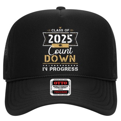 Class Of 2025 Count Down Vintage First Day Senior 25 Hoodie Trucker Hat