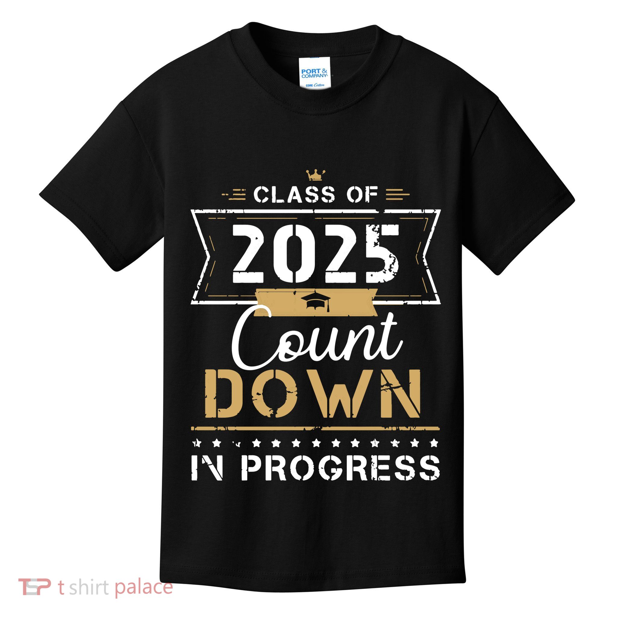 Class Of 2025 Count Down Vintage First Day Senior 25 Hoodie Kids T-Shirt