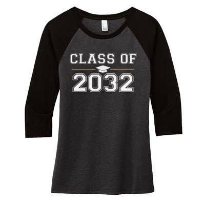 Class Of 2032 Grow With Me First Day Of School Women's Tri-Blend 3/4-Sleeve Raglan Shirt