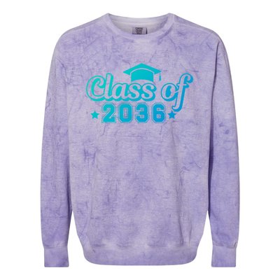 Class Of 2036 Grow With Me Gift First Day Of Kindergarten Gift Colorblast Crewneck Sweatshirt