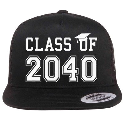 Class Of 2040 Graduation Hat Gift Future School Graduate Flat Bill Trucker Hat