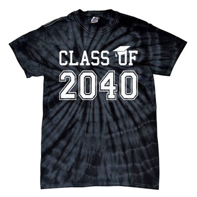 Class Of 2040 Graduation Hat Gift Future School Graduate Tie-Dye T-Shirt