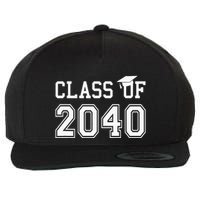 Class Of 2040 Graduation Hat Gift Future School Graduate Wool Snapback Cap