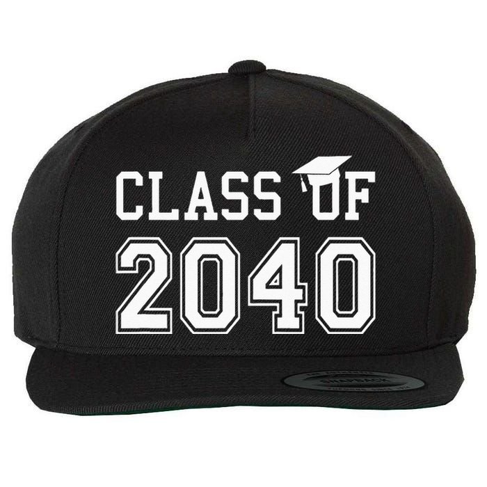 Class Of 2040 Graduation Hat Gift Future School Graduate Wool Snapback Cap