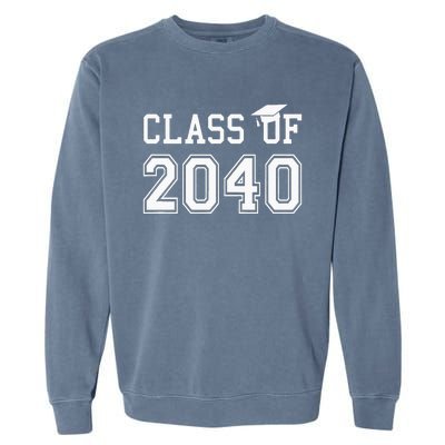 Class Of 2040 Graduation Hat Gift Future School Graduate Garment-Dyed Sweatshirt