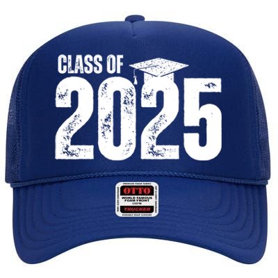 Class Of 2025 Congrats Grad 2025 Congratulations Graduate Gift High Crown Mesh Back Trucker Hat