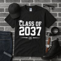 Class Of 2037 Grow With Me Tall T-Shirt