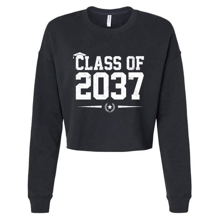 Class Of 2037 Grow With Me Cropped Pullover Crew