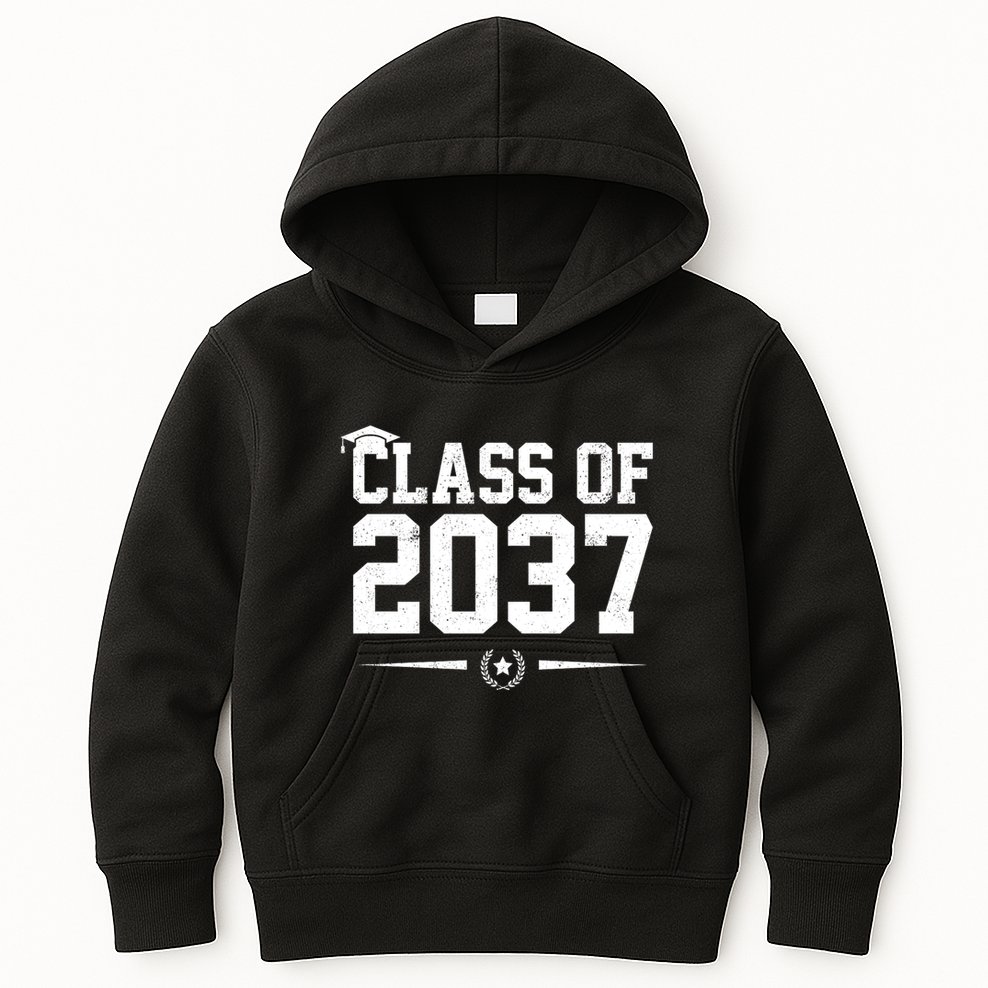Class Of 2037 Grow With Me Kids Hoodie