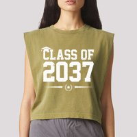 Class Of 2037 Grow With Me Garment-Dyed Women's Muscle Tee