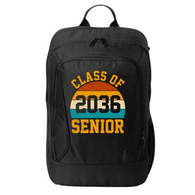 Class Of 2036 Senior Retro Sunset City Backpack