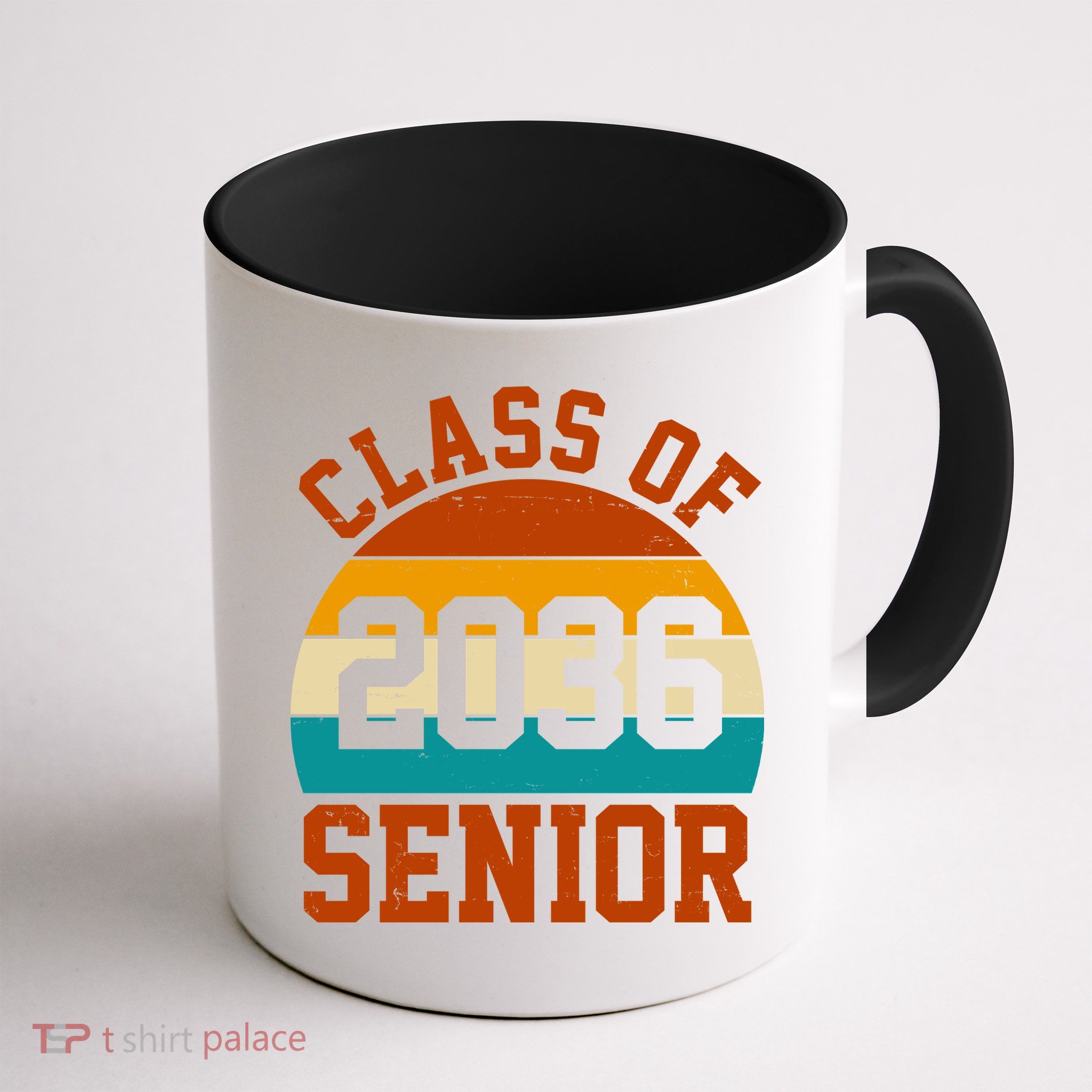 Class Of 2036 Senior Retro Sunset Mug