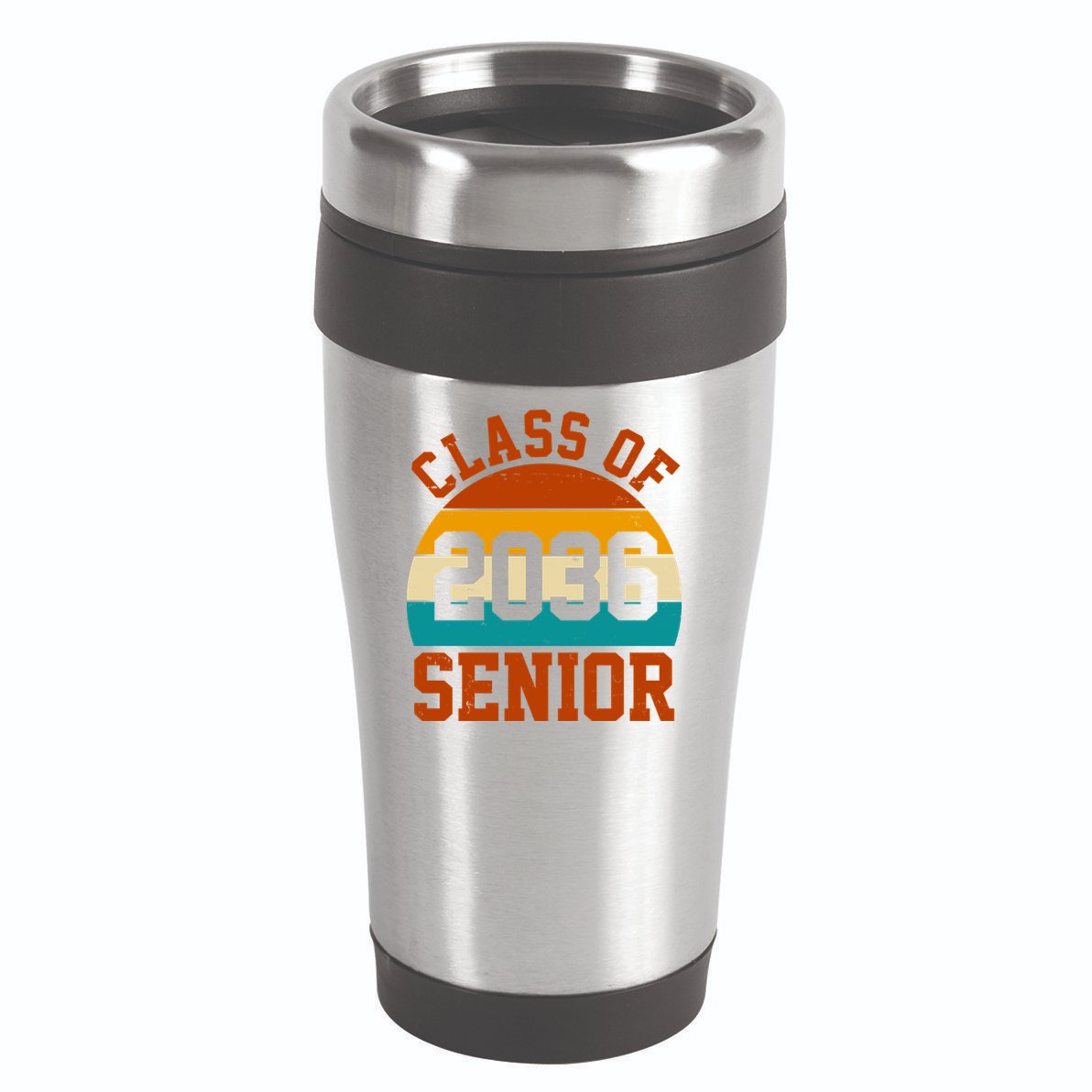 Class Of 2036 Senior Retro Sunset 16oz Travel Tumbler