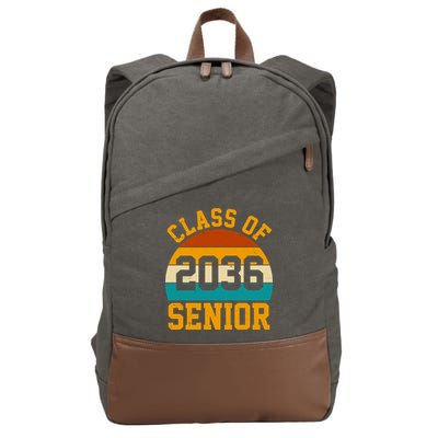Class Of 2036 Senior Retro Sunset Cotton Canvas Backpack