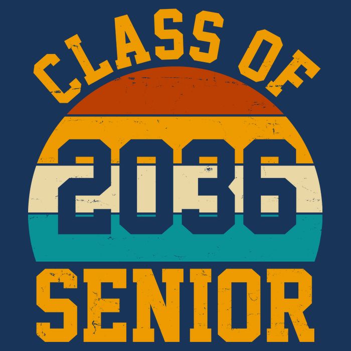 Class Of 2036 Senior Retro Sunset Cooling Performance Crew T-Shirt