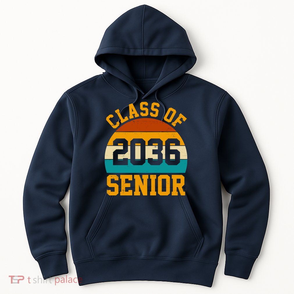 Class Of 2036 Senior Retro Sunset Hoodie