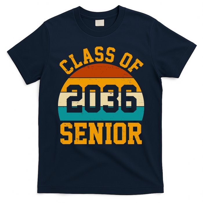 Class Of 2036 Senior Retro Sunset T-Shirt