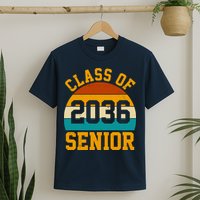 Class Of 2036 Senior Retro Sunset T-Shirt