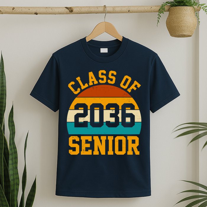 Class Of 2036 Senior Retro Sunset T-Shirt