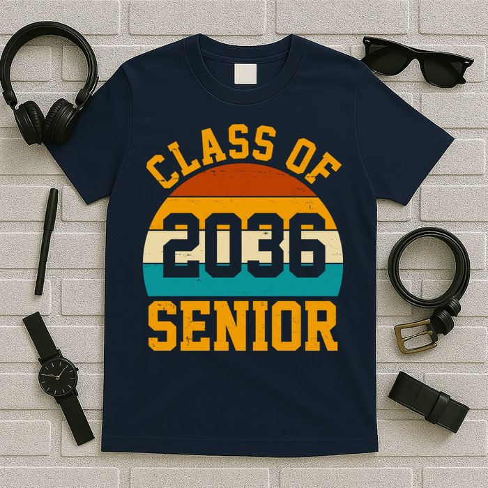 Class Of 2036 Senior Retro Sunset T-Shirt