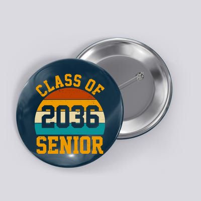 Class Of 2036 Senior Retro Sunset Button