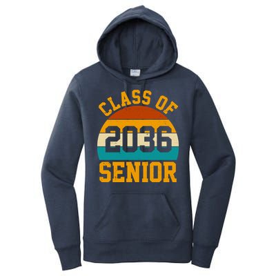 Class Of 2036 Senior Retro Sunset Women's Pullover Hoodie