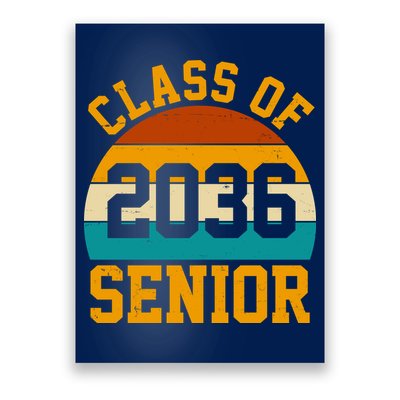 Class Of 2036 Senior Retro Sunset Poster